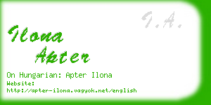 ilona apter business card